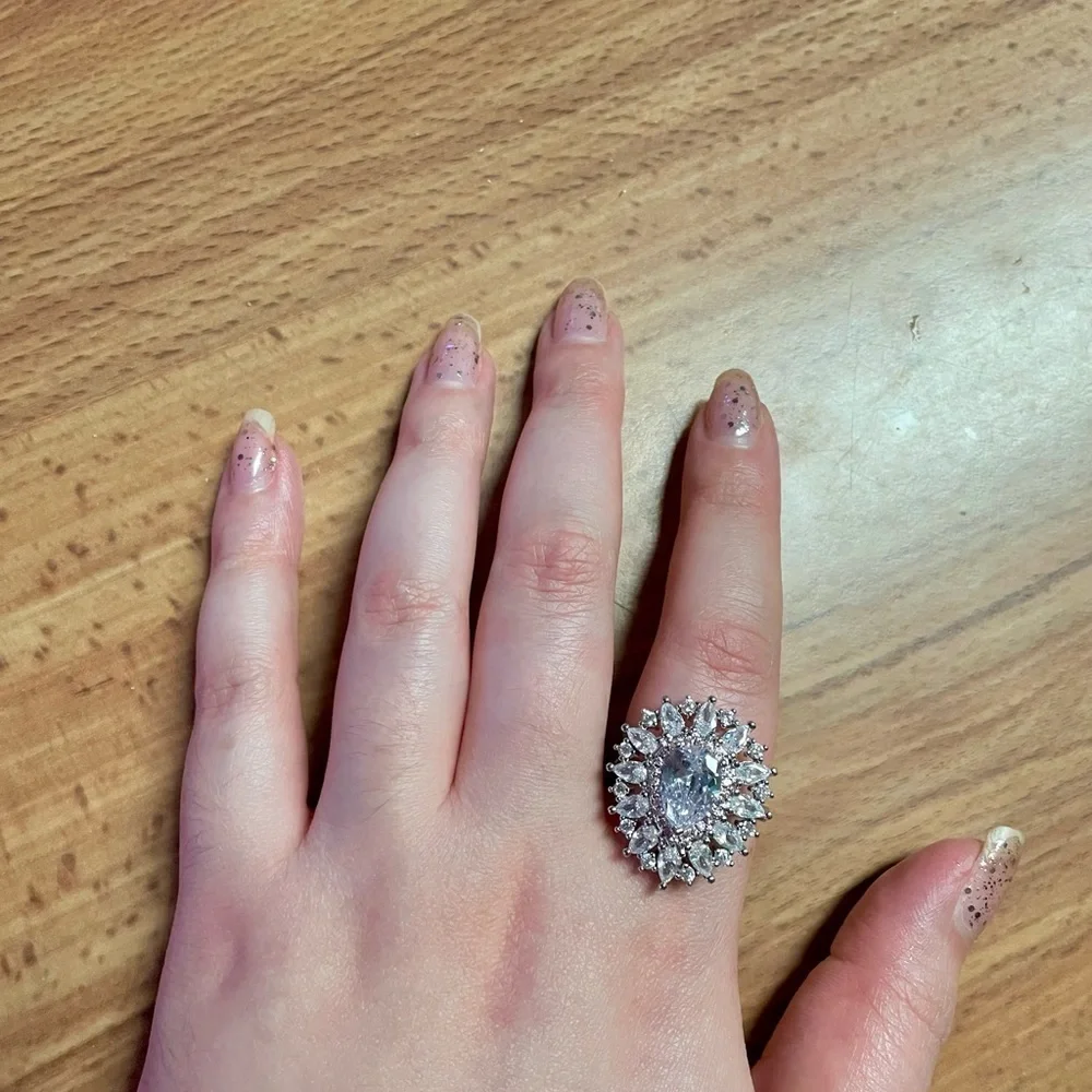 Huge Silver Cocktail Ring
